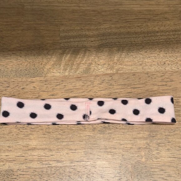 Lululemon Pink & Black Polkadot Workout Headband Silicone Grip - Picture 4 of 5